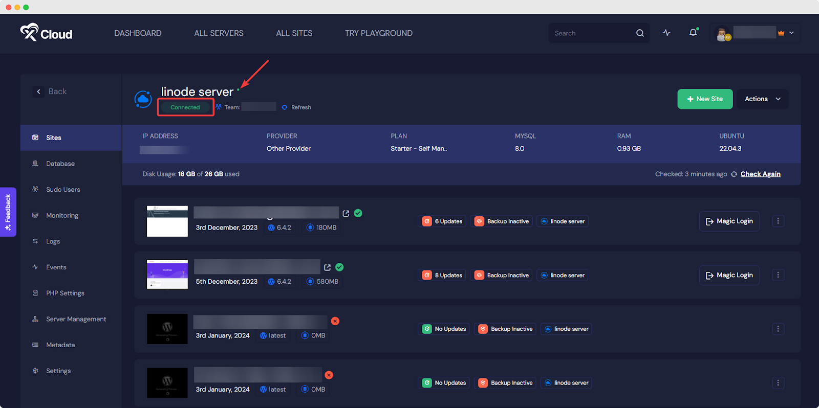 Server Gets Disconnected