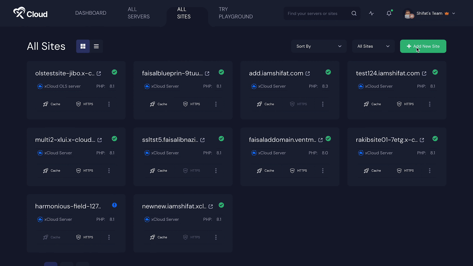 OpenLiteSpeed Server in xCloud