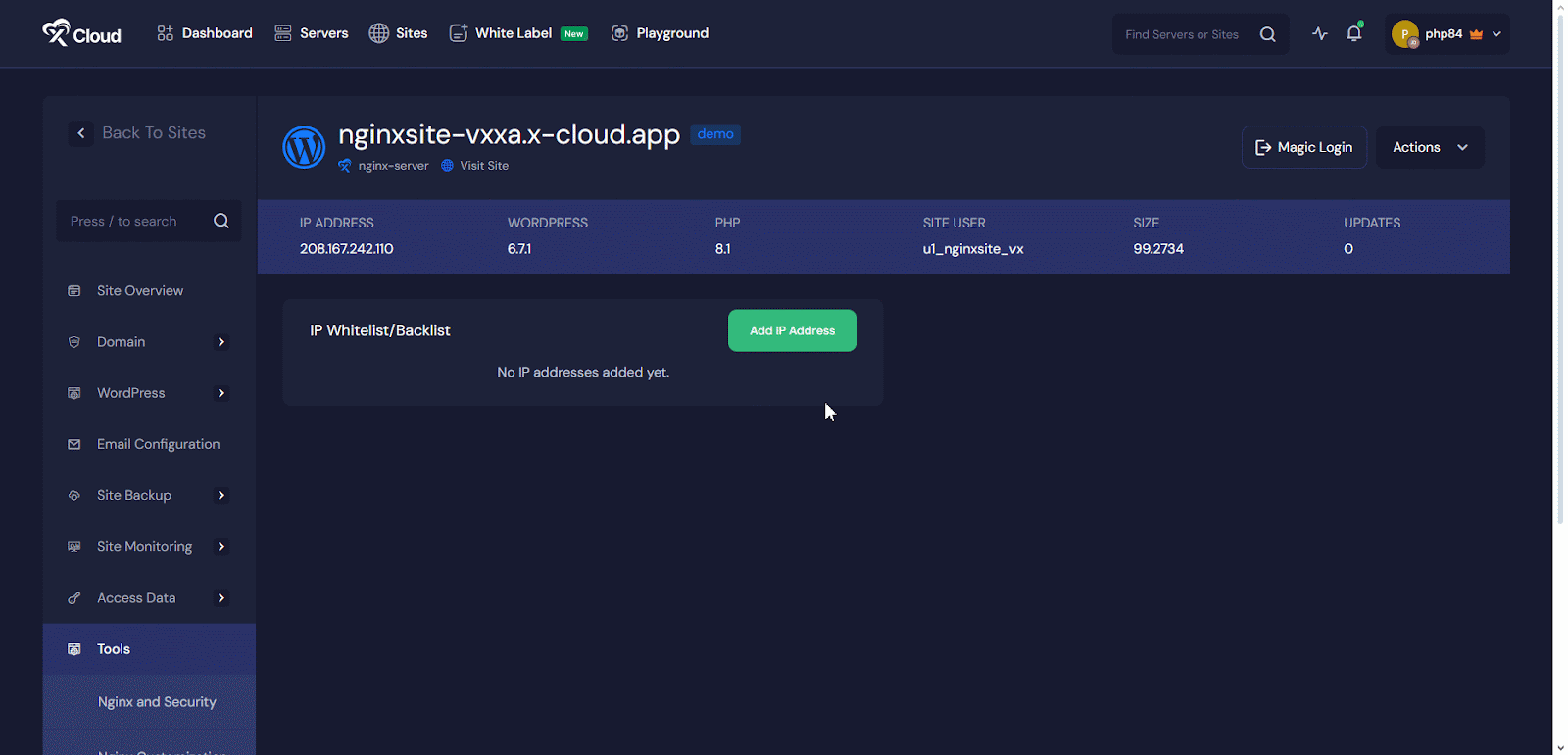 Whitelist or Blacklist IP Addresses