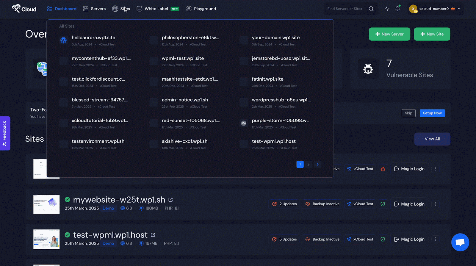 Unpublish WordPress Sites