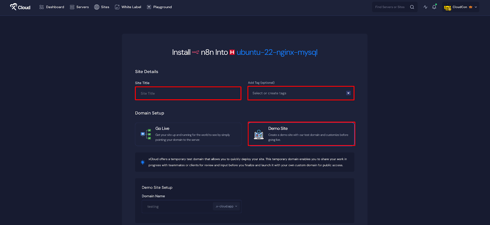 Deploy n8n with xCloud