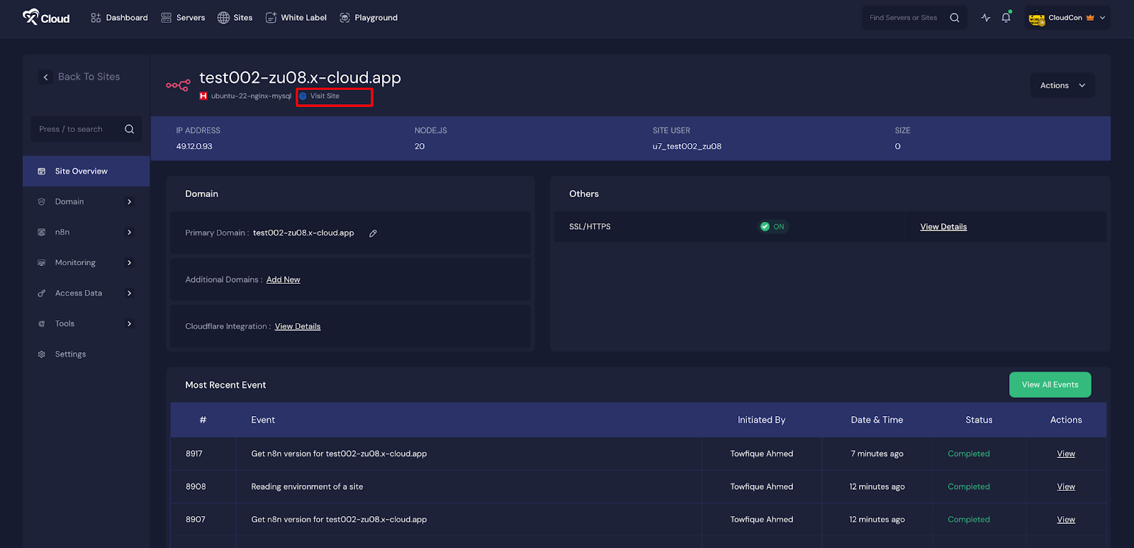 Deploy n8n with xCloud