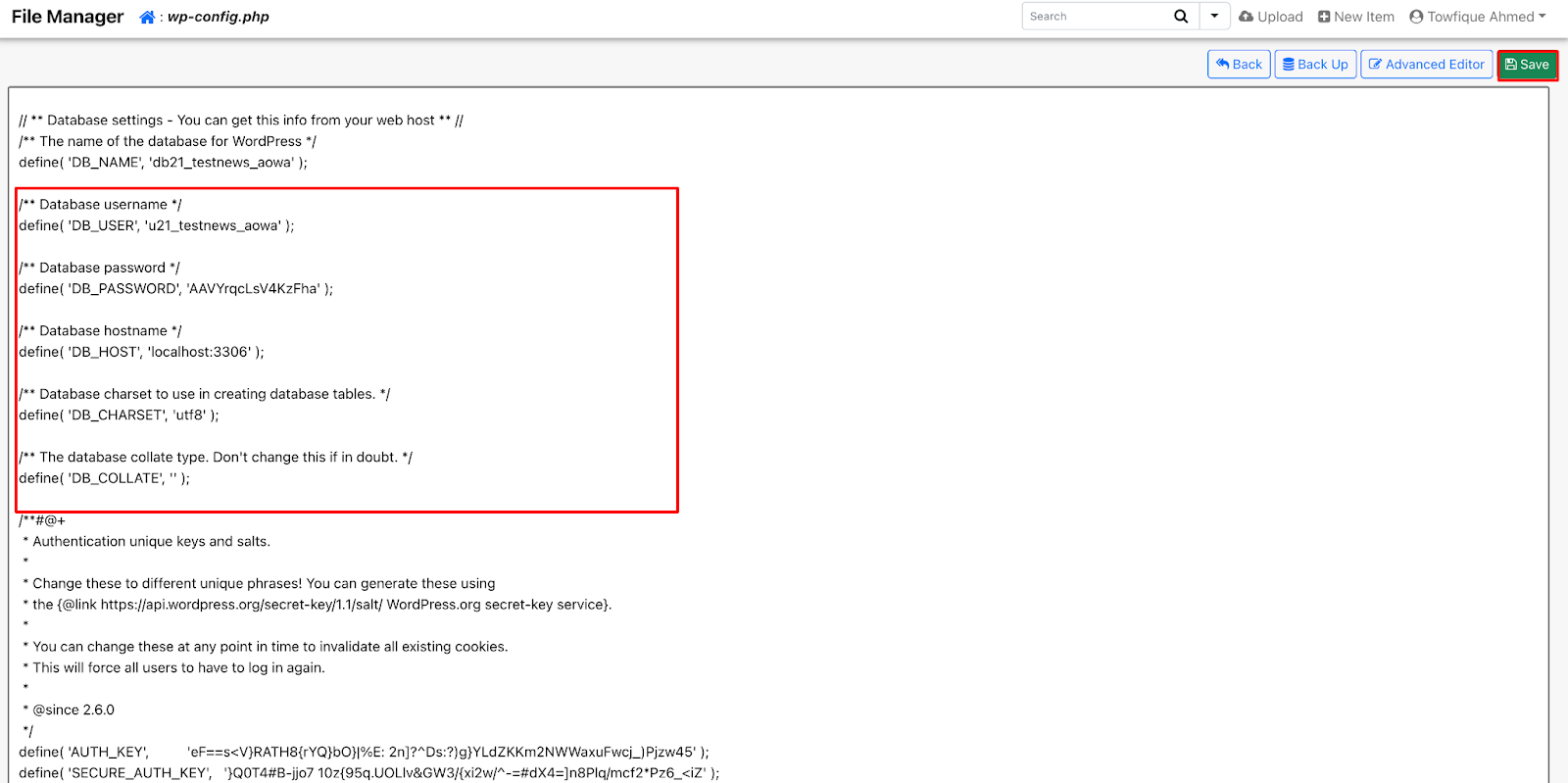 Recreate a Missing wp-config.php File