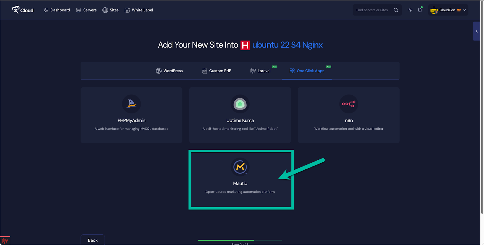 Setup Mautic with xCloud