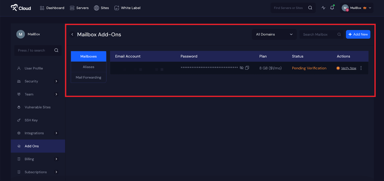xCloud Mailbox Addon  