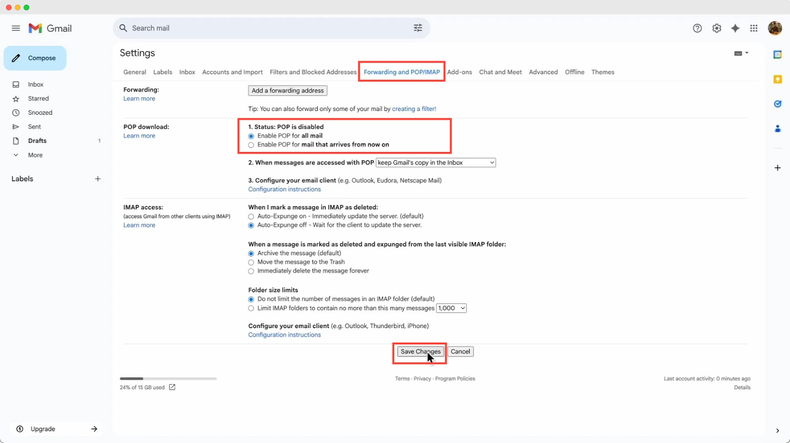 Configure a Business Mail account on Gmail