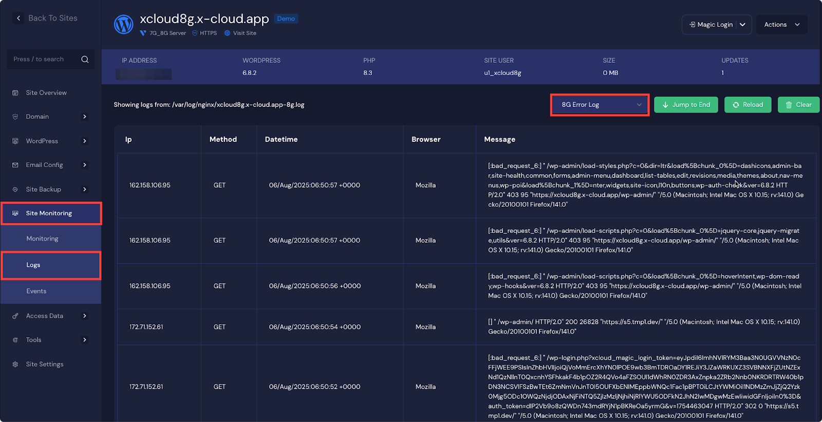 Whitelist 7G and 8G WAF Rules