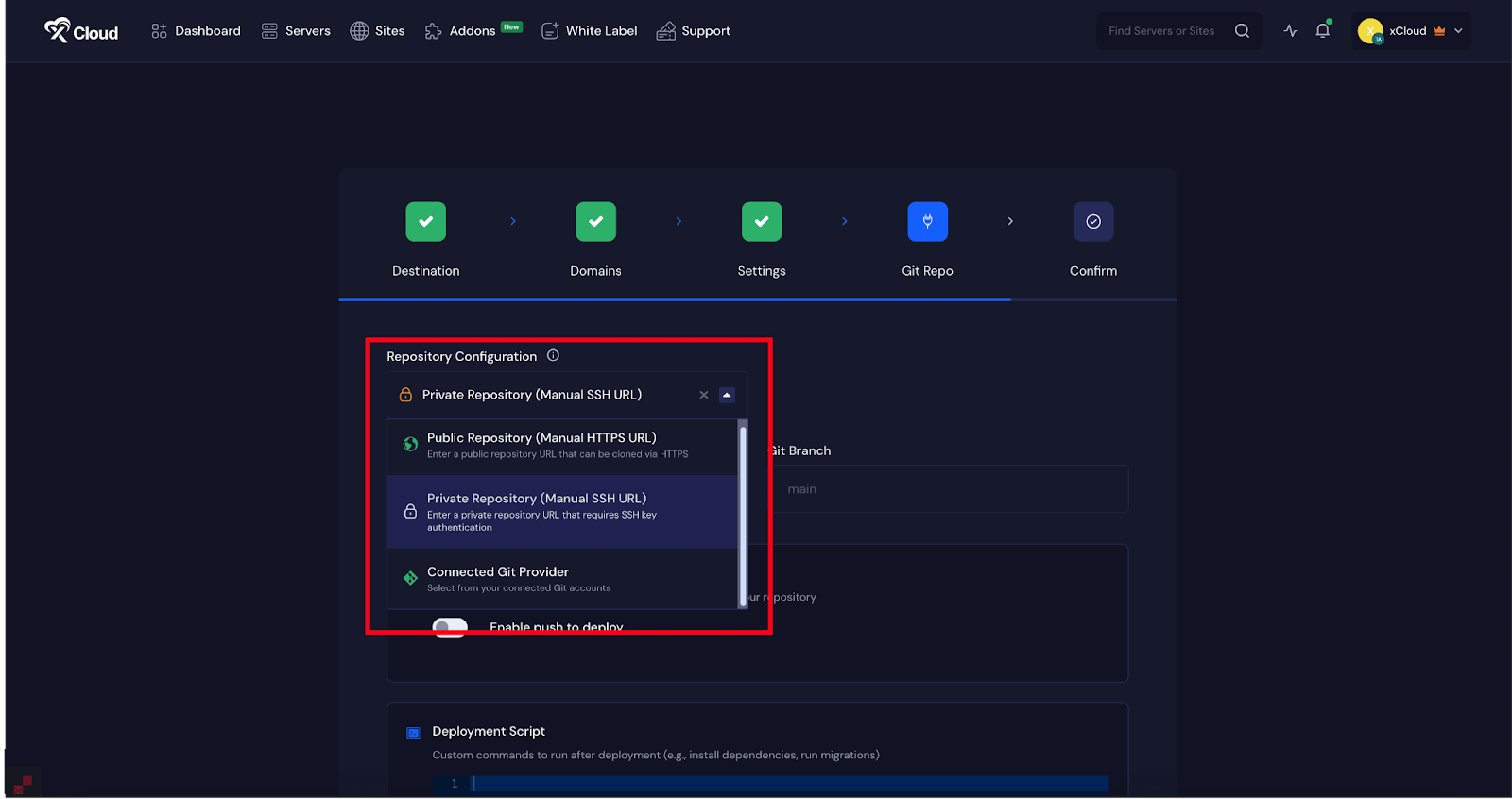 Integrate a Git Provider