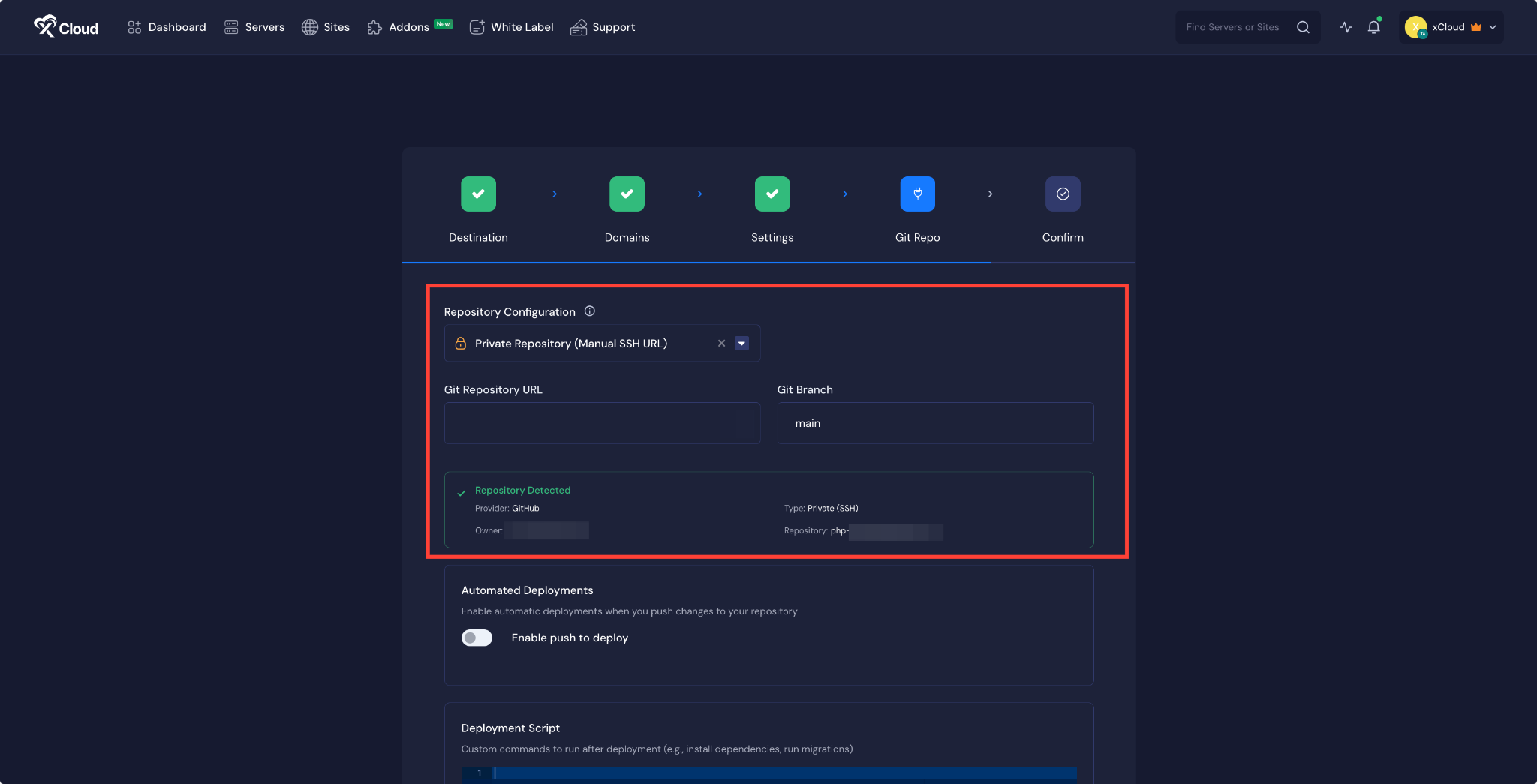 Integrate a Git Provider