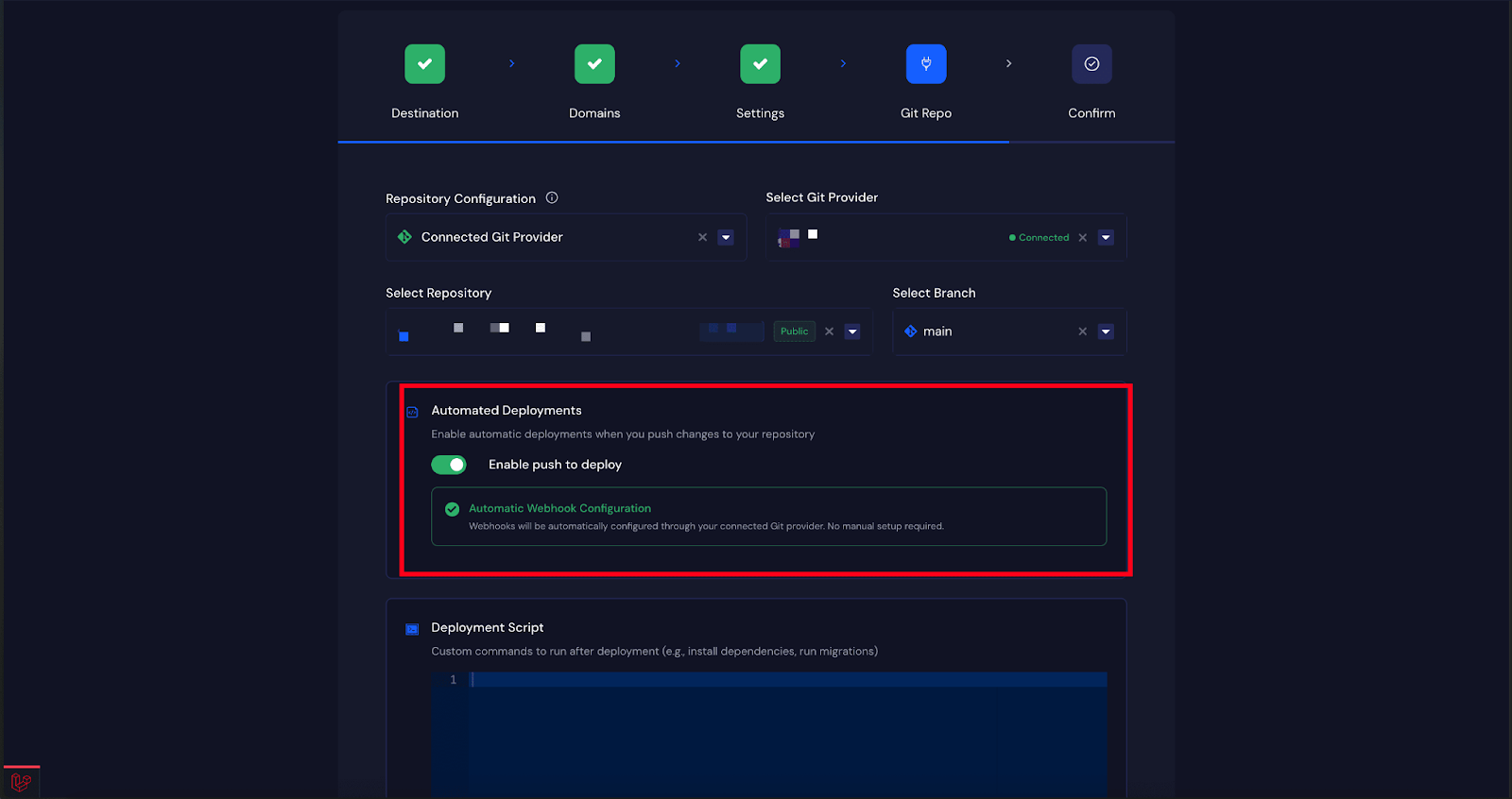 Integrate a Git Provider