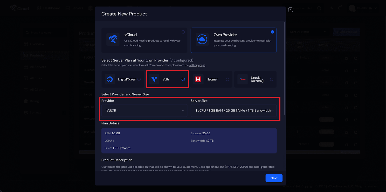 Resell Hosting with Self Managed Server Provider