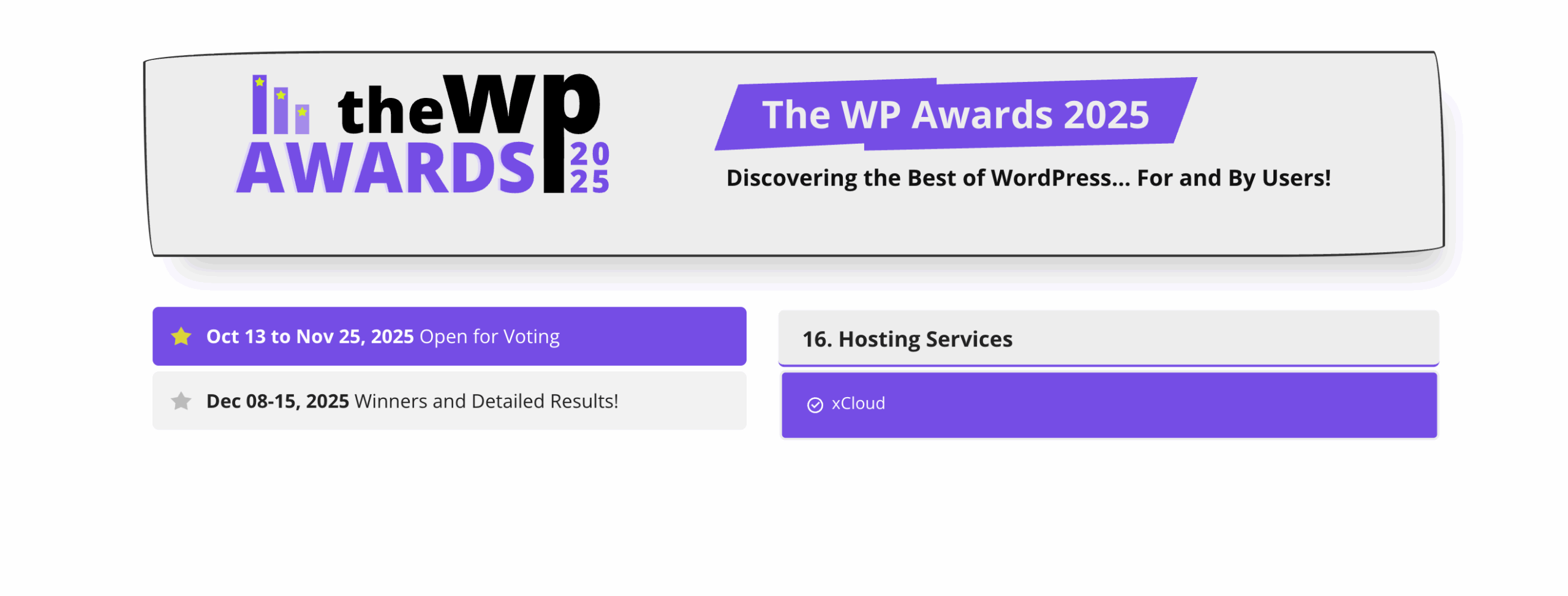 WP Weekly Awards 2025